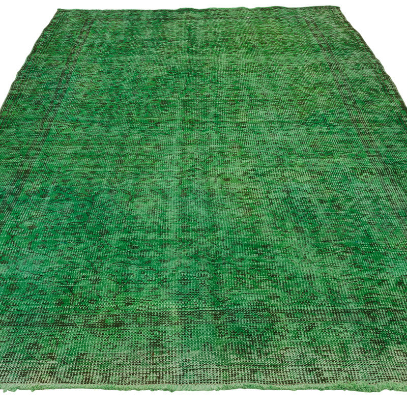 Over-dyed Vintage Hand-Knotted Turkish Rug - 5' 1" x 8' 9" (61" x 105") - K0087818