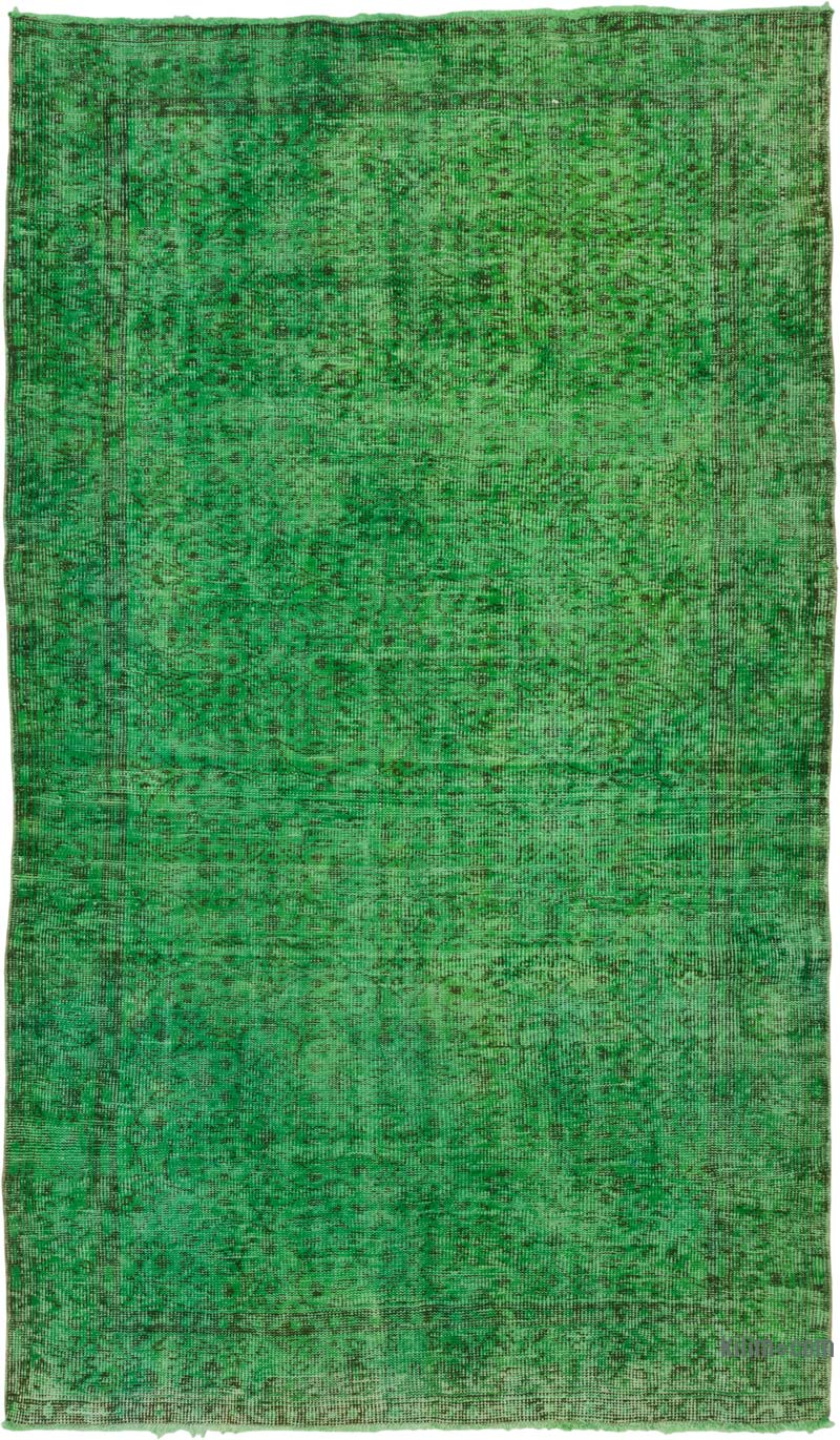 Over-dyed Vintage Hand-Knotted Turkish Rug - 5' 1" x 8' 9" (61" x 105") - K0087818