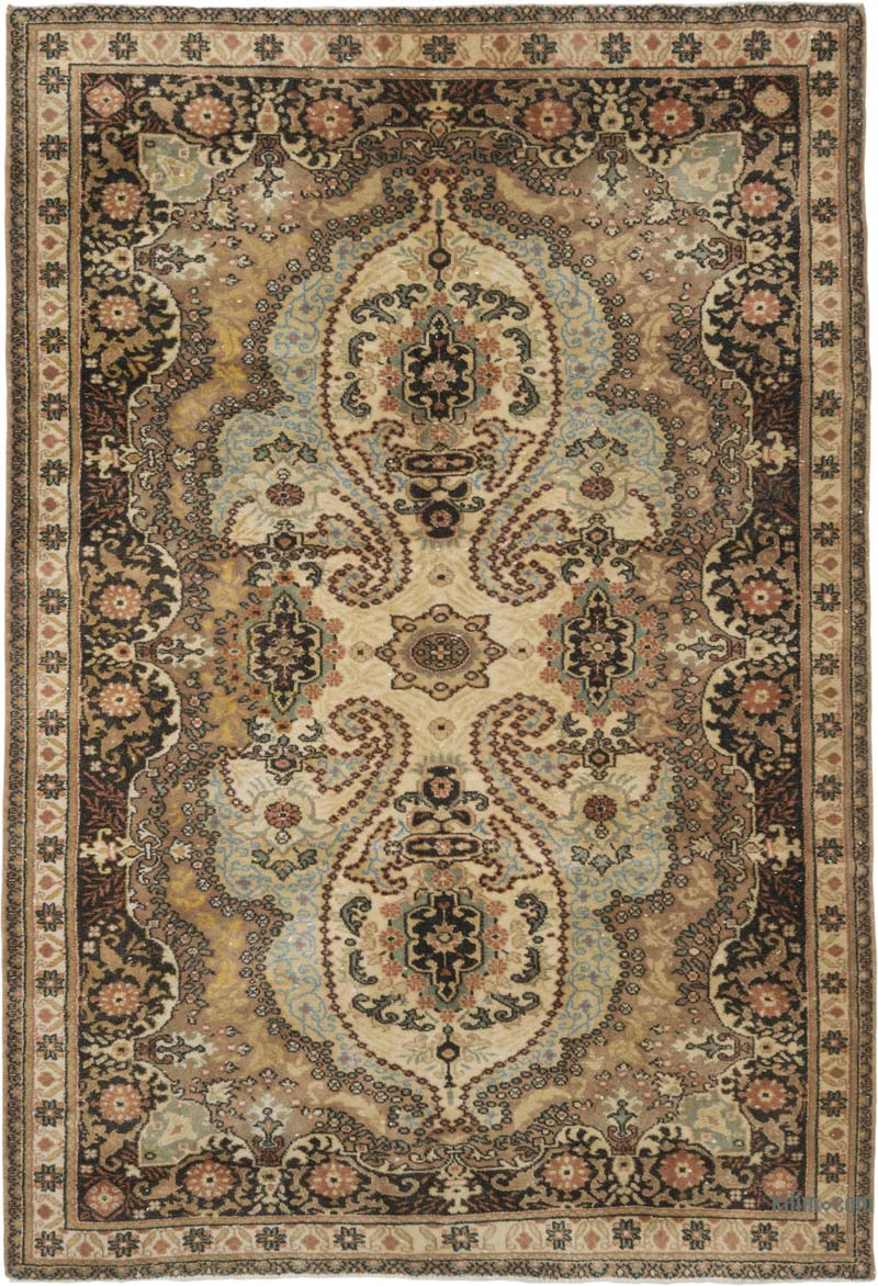 Vintage Turkish Hand-Knotted Rug - 6' 9" x 9' 9" (81" x 117") - K0087821