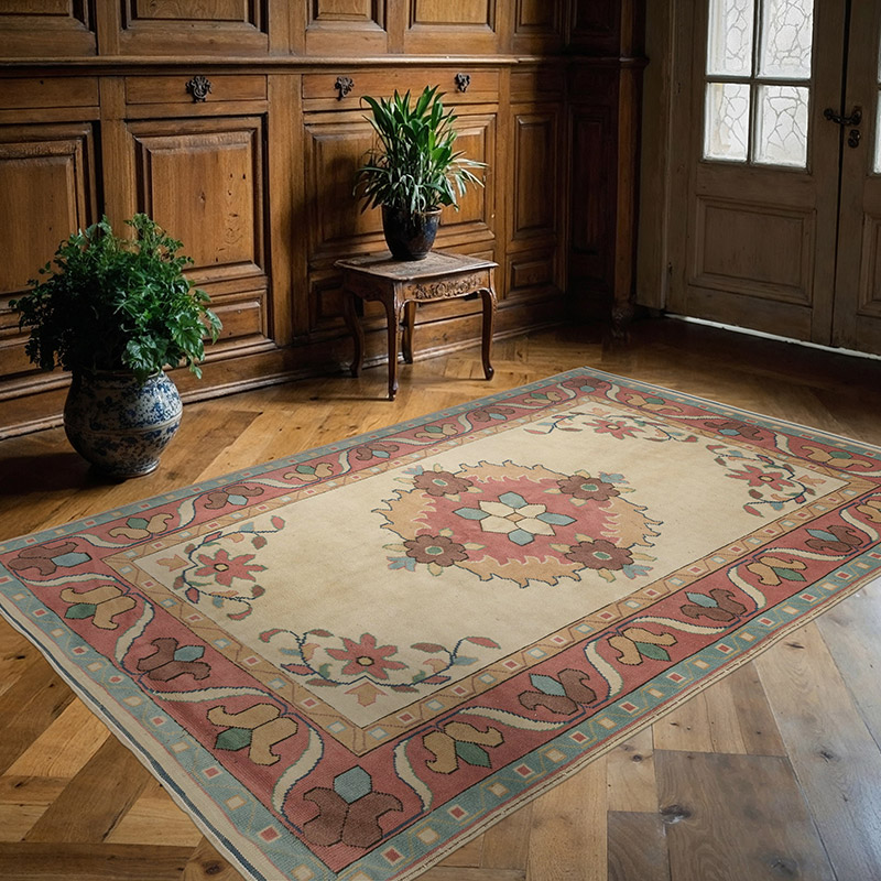 Vintage Turkish Hand-Knotted Rug - 5' 7" x 8' 1" (67" x 97") - K0087822