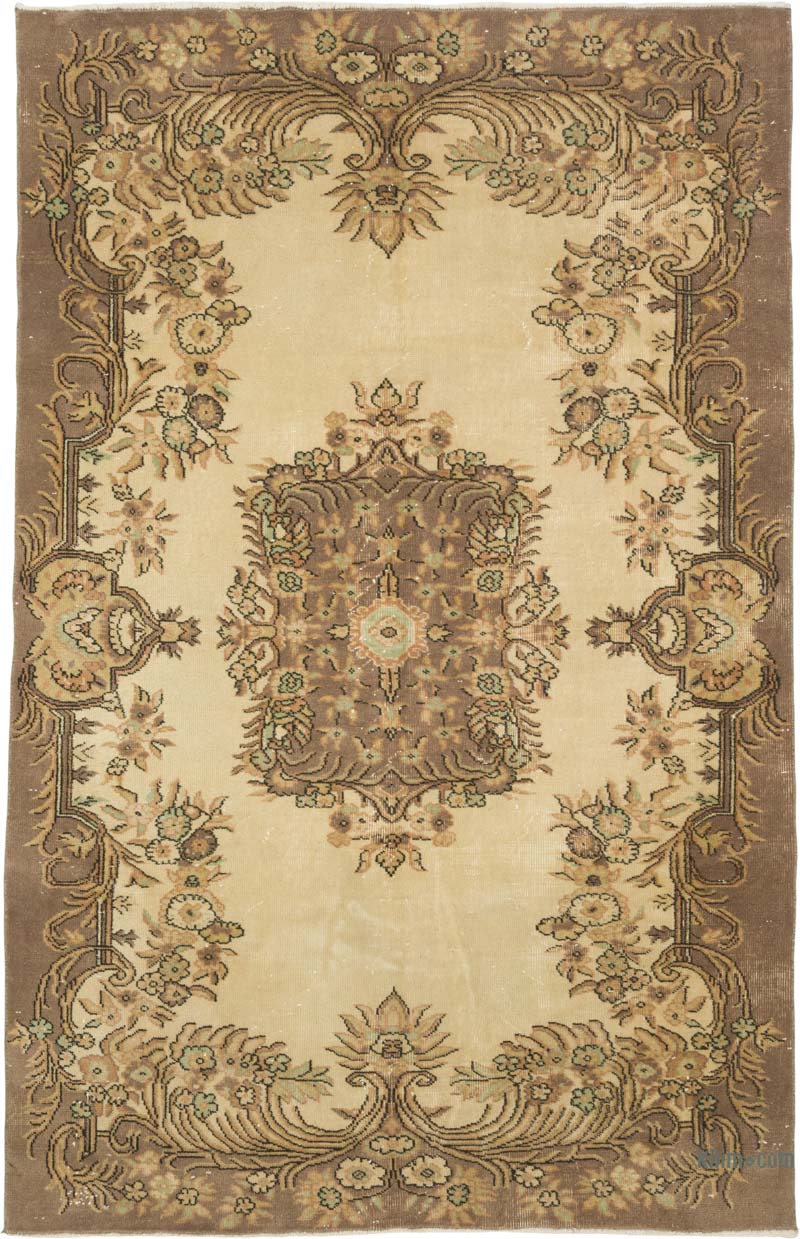 Vintage Turkish Hand-Knotted Rug - 5' 7" x 8' 7" (67" x 103") - K0087823