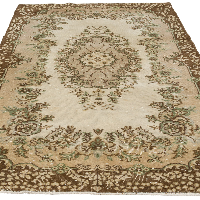 Vintage Turkish Hand-Knotted Rug - 4' 1" x 7' 1" (49" x 85") - K0087824