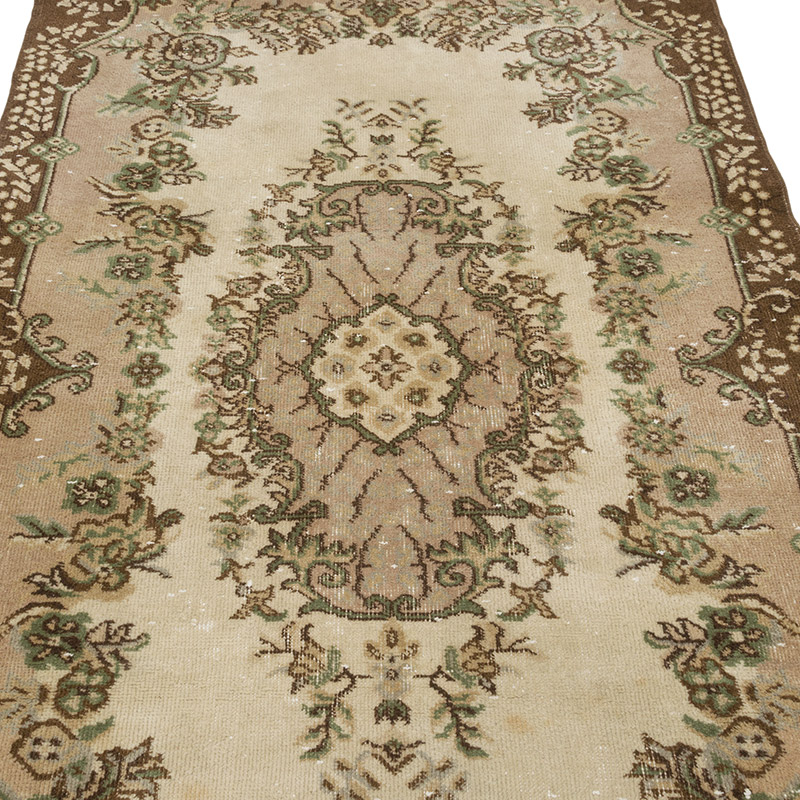 Vintage Turkish Hand-Knotted Rug - 4' 1" x 7' 1" (49" x 85") - K0087824