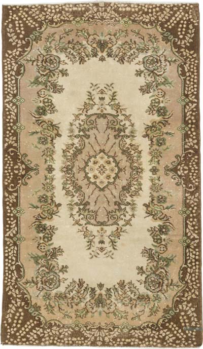Vintage Turkish Hand-Knotted Rug - 4' 1" x 7' 1" (49" x 85")