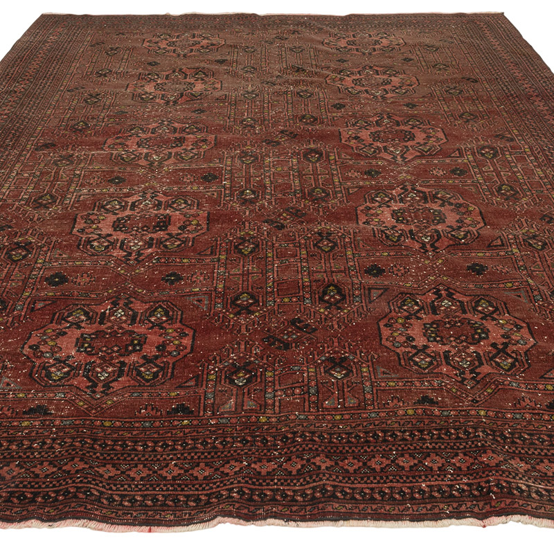 Vintage Afghan Hand-Knotted Rug - 6' 8" x 9' 9" (80" x 117") - K0087825
