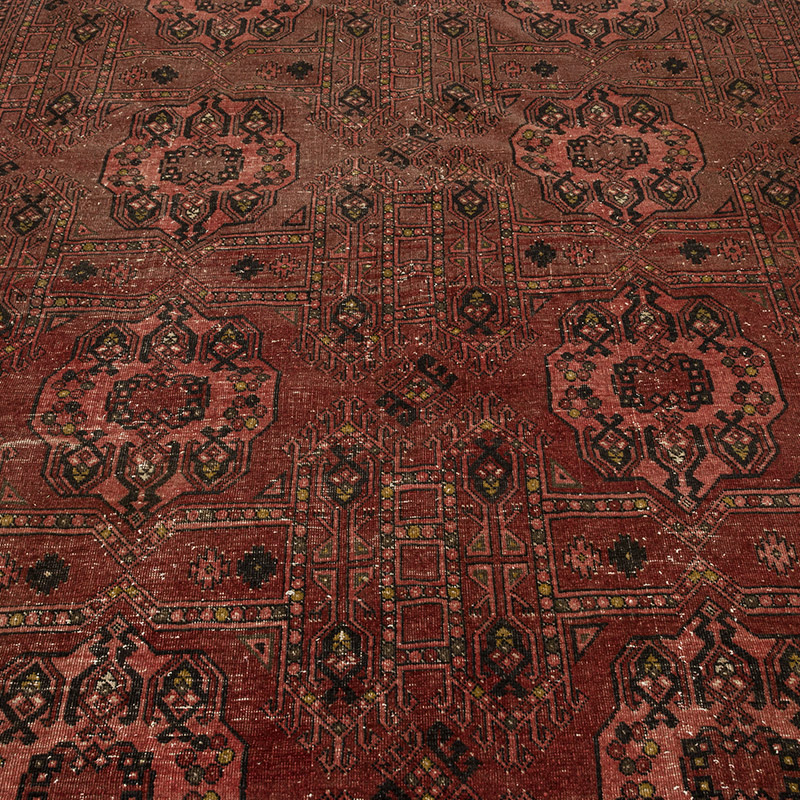 Vintage Afghan Hand-Knotted Rug - 6' 8" x 9' 9" (80" x 117") - K0087825