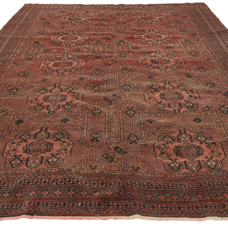 Vintage Afghan Hand-Knotted Rug - 6' 8" x 9' 9" (80" x 117") - K0087825
