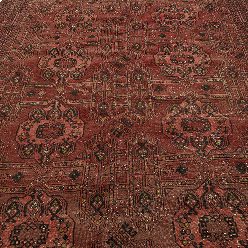 Vintage Afghan Hand-Knotted Rug - 6' 8" x 9' 9" (80" x 117") - K0087825