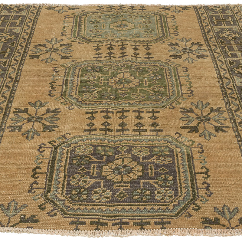 Vintage Turkish Hand-Knotted Rug - 4' 7" x 5' 5" (55" x 65") - K0087826