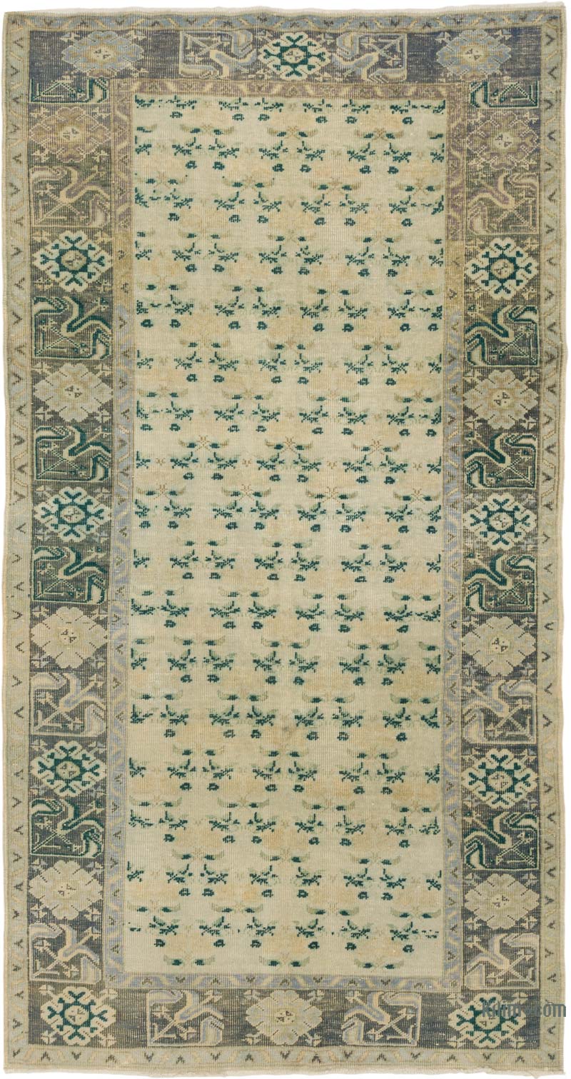 Vintage Turkish Hand-Knotted Rug - 5' 1" x 9' 2" (61" x 110") - K0087828