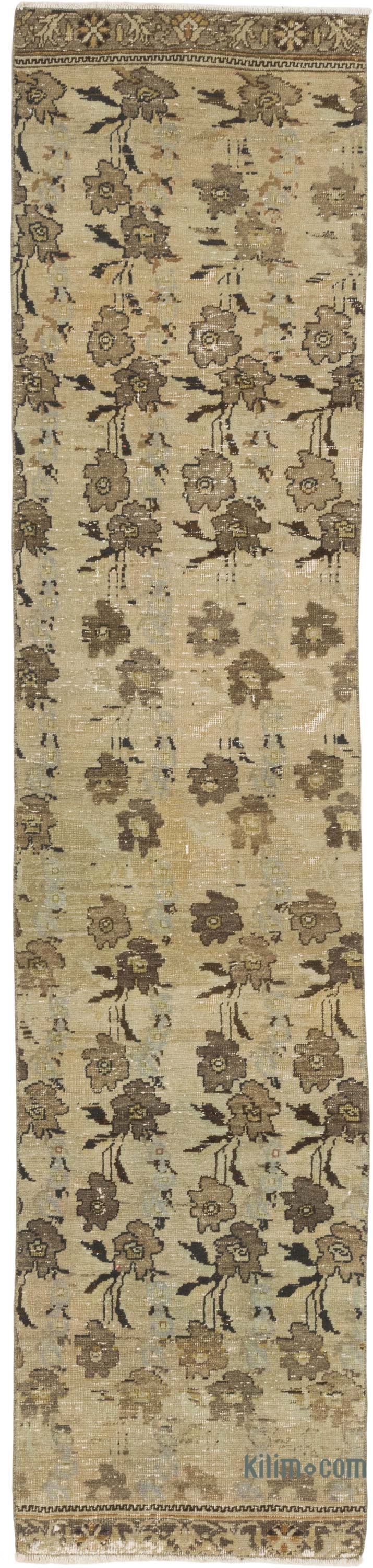 Vintage Turkish Hand-Knotted Runner - 2' 2" x 9' 5" (26" x 113") - K0087829