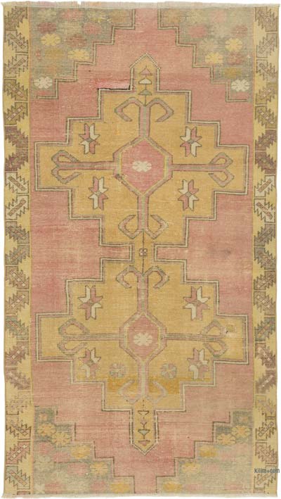 Alfombra Vintage Turca Anudada a Mano - 111 cm x 197 cm