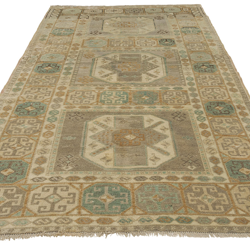Vintage Turkish Hand-Knotted Rug - 4' 6" x 8' 3" (54" x 99") - K0087831