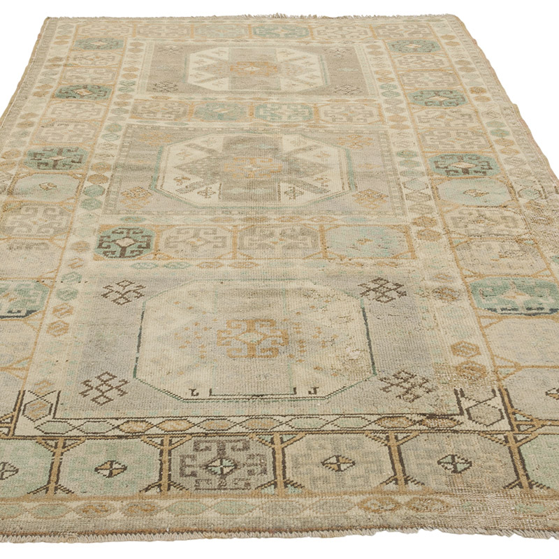 Vintage Turkish Hand-Knotted Rug - 4' 6" x 8' 3" (54" x 99") - K0087831