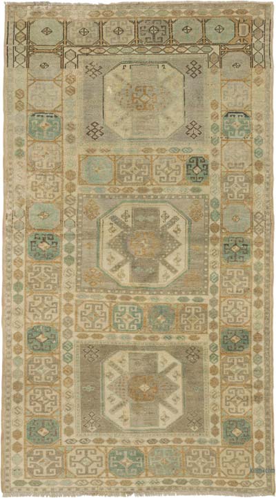 Vintage Turkish Hand-Knotted Rug - 4' 6" x 8' 3" (54" x 99")