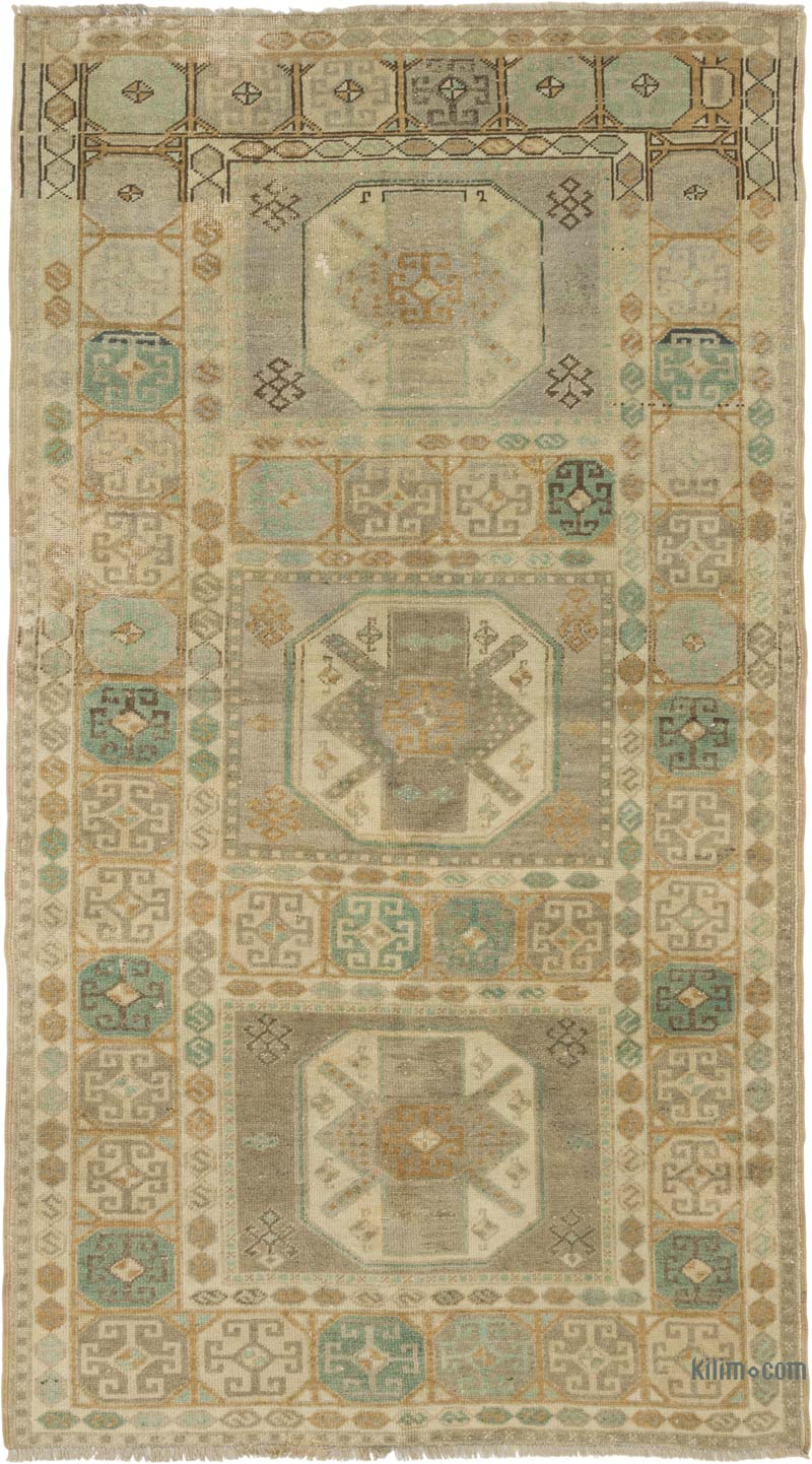 Vintage Turkish Hand-Knotted Rug - 4' 6" x 8' 3" (54" x 99") - K0087831