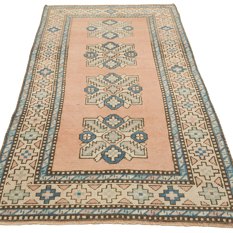 Vintage Turkish Hand-Knotted Rug - 2' 11" x 6' 2" (35" x 74") - K0087832