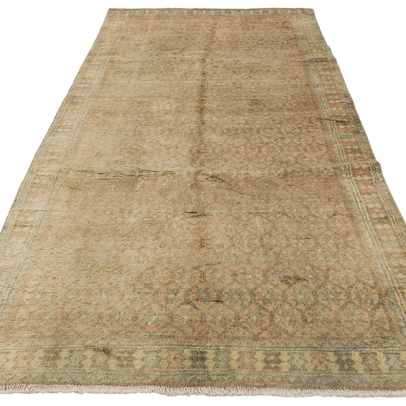 Vintage Turkish Hand-Knotted Rug - 3' 10" x 8' 11" (46" x 107") - K0087834