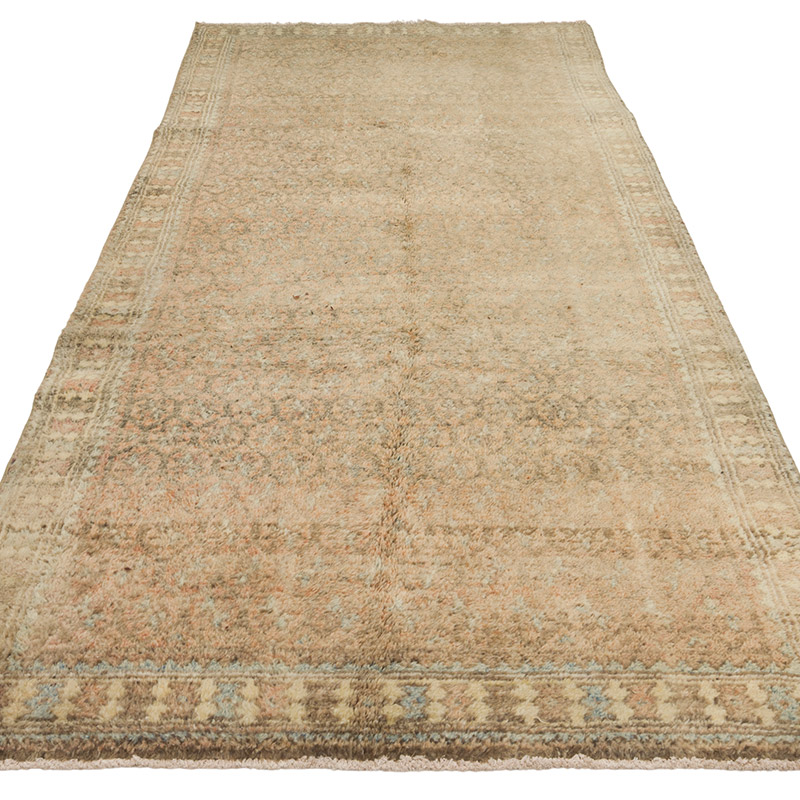 Vintage Turkish Hand-Knotted Rug - 3' 10" x 8' 11" (46" x 107") - K0087834