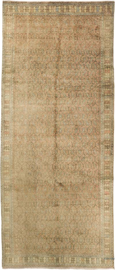 Vintage Turkish Hand-Knotted Rug - 3' 10" x 8' 11" (46" x 107")