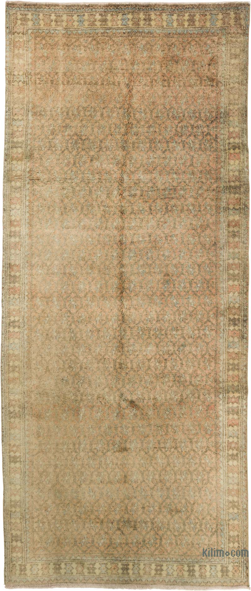 Vintage Turkish Hand-Knotted Rug - 3' 10" x 8' 11" (46" x 107") - K0087834