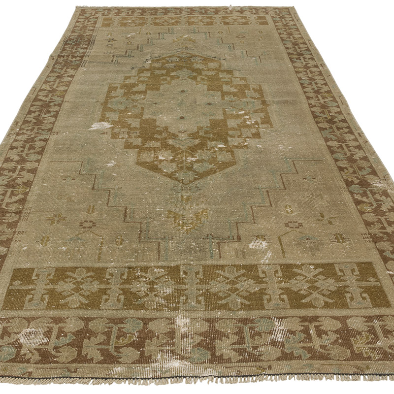 Vintage Turkish Hand-Knotted Rug - 4' 4" x 9' 7" (52" x 115") - K0087837