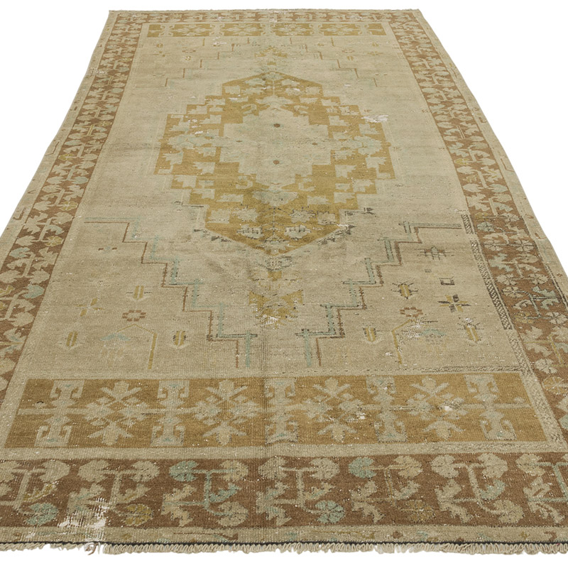 Vintage Turkish Hand-Knotted Rug - 4' 4" x 9' 7" (52" x 115") - K0087837
