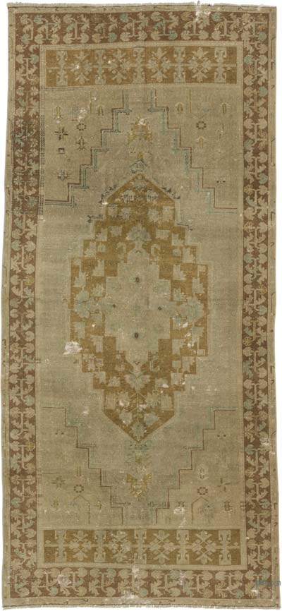 Vintage Turkish Hand-Knotted Rug - 4' 4" x 9' 7" (52" x 115")