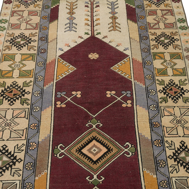 Vintage Turkish Hand-Knotted Rug - 3' 5" x 6' 3" (41" x 75") - K0087841