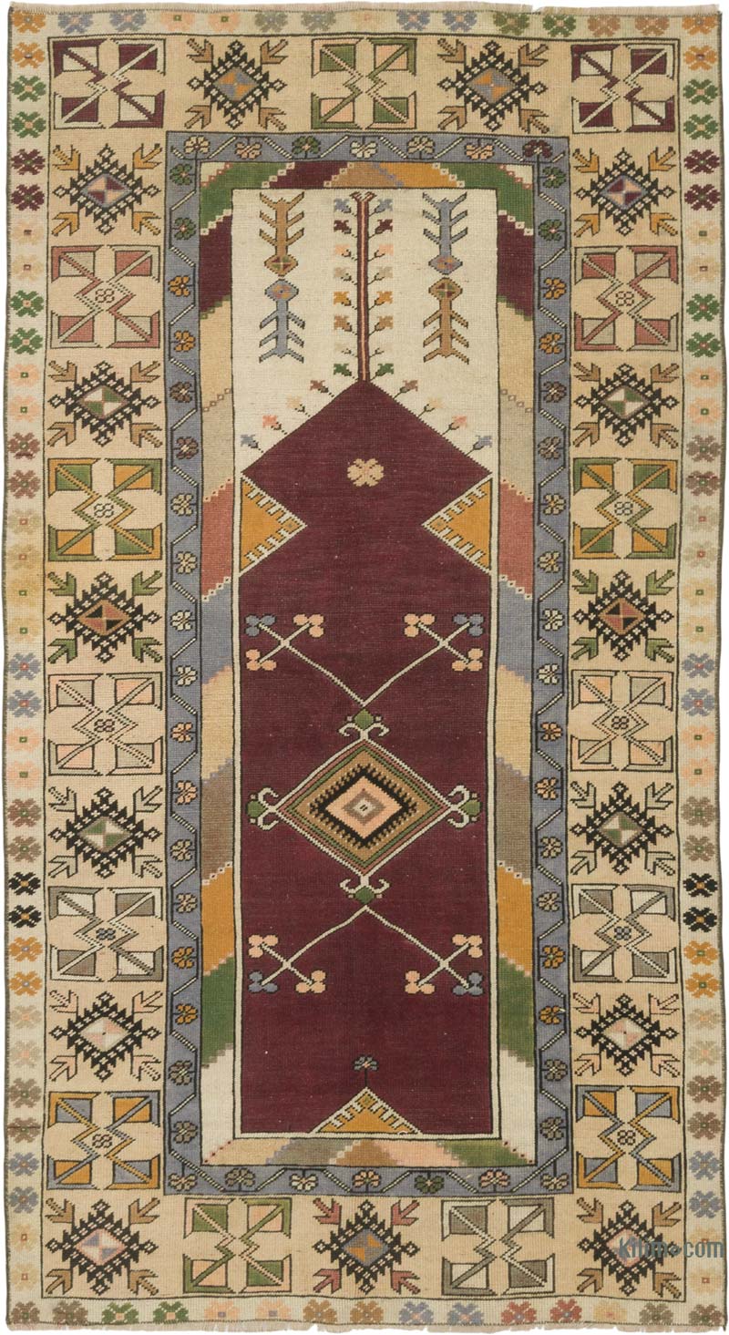 Vintage Turkish Hand-Knotted Rug - 3' 5" x 6' 3" (41" x 75") - K0087841