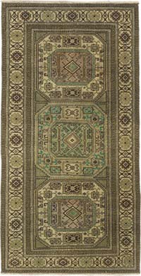 Vintage Turkish Hand-Knotted Rug - 3' 1" x 5' 11" (37" x 71")