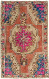 Vintage Turkish Hand-Knotted Rug - 4' 6" x 7' 1" (54" x 85")