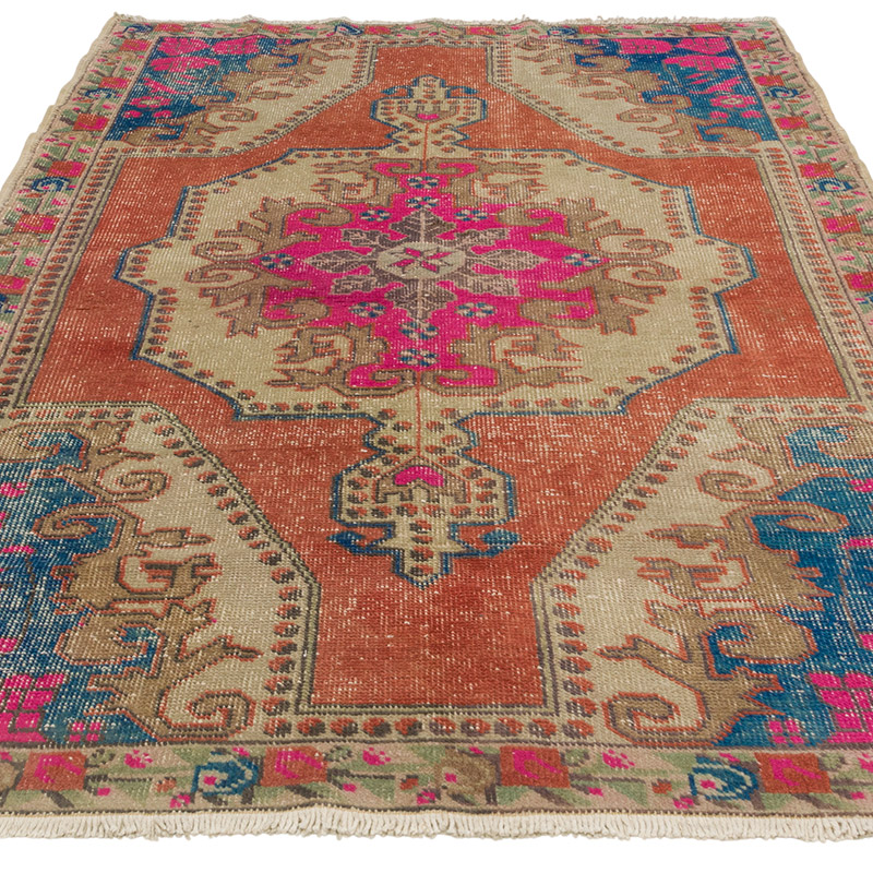 Vintage Turkish Hand-Knotted Rug - 4' 6" x 7' 1" (54" x 85") - K0087843