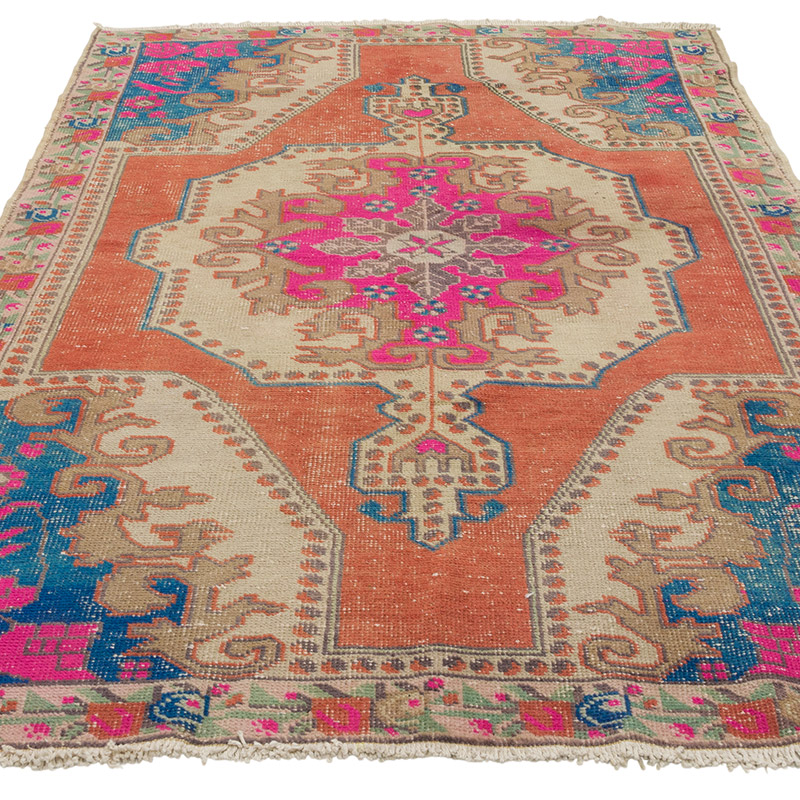 Vintage Turkish Hand-Knotted Rug - 4' 6" x 7' 1" (54" x 85") - K0087843