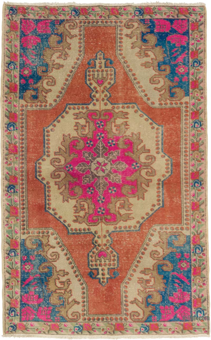 Vintage Turkish Hand-Knotted Rug - 4' 6" x 7' 1" (54" x 85") - K0087843