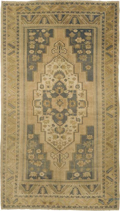 Vintage Turkish Hand-Knotted Rug - 5' 9" x 9' 9" (69" x 117")