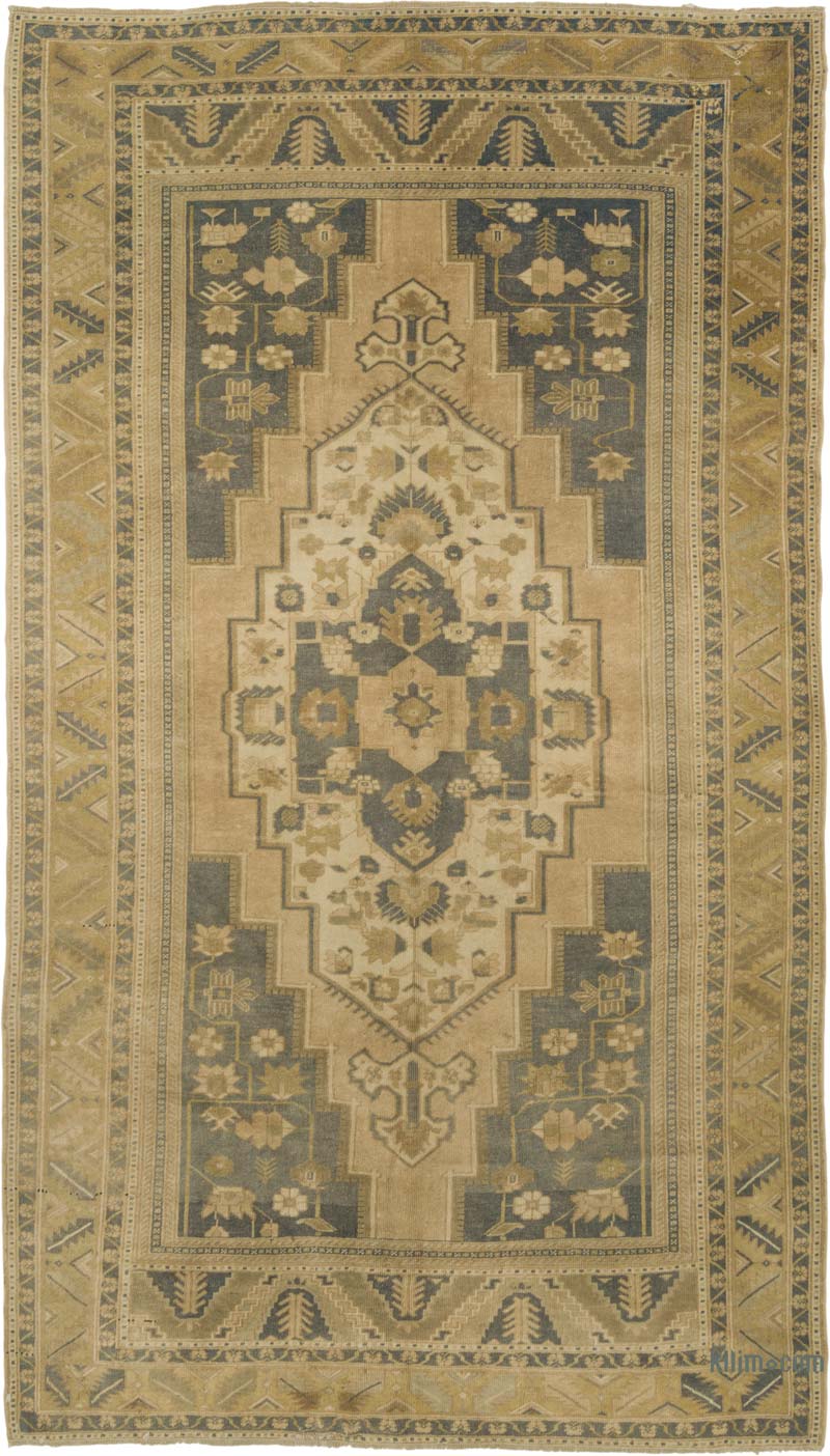 Vintage Turkish Hand-Knotted Rug - 5' 9" x 9' 9" (69" x 117") - K0087844