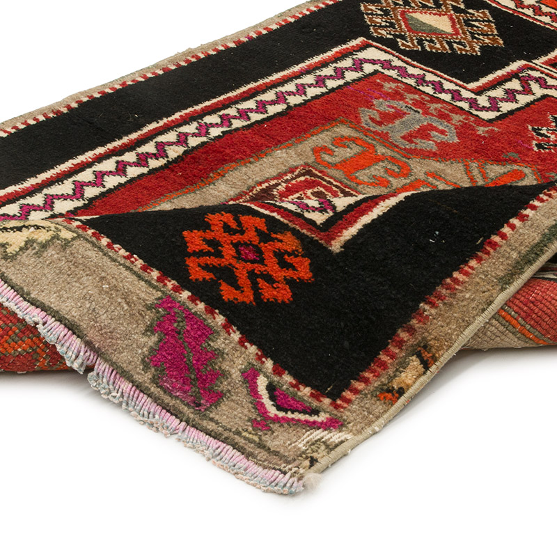 Vintage Turkish Hand-Knotted Runner - 3' 6" x 9' 8" (42" x 116") - K0087846