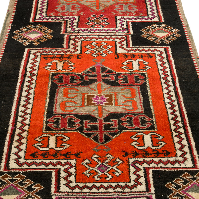 Vintage Turkish Hand-Knotted Runner - 3' 6" x 9' 8" (42" x 116") - K0087846