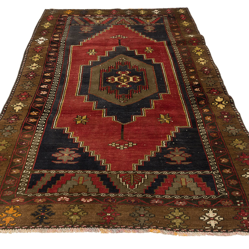 Vintage Turkish Hand-Knotted Rug - 4'  x 7' 3" (48" x 87") - K0087850