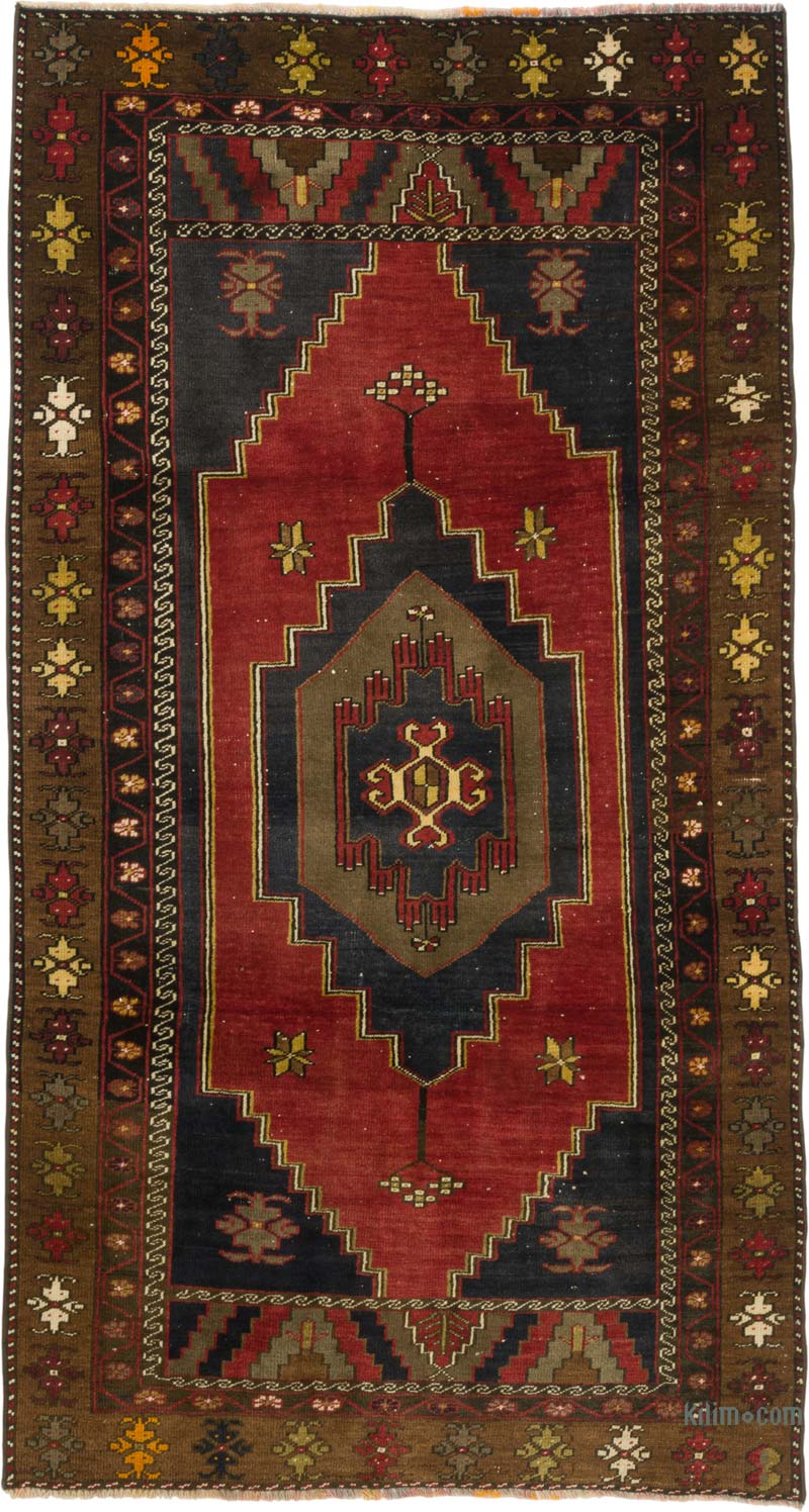 Vintage Turkish Hand-Knotted Rug - 4'  x 7' 3" (48" x 87") - K0087850