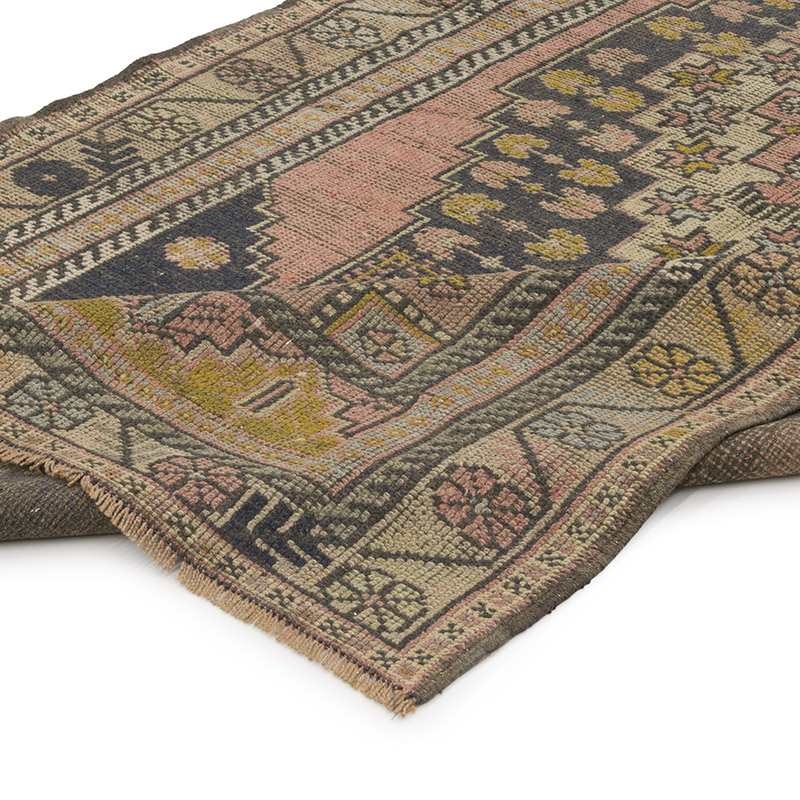 Vintage Turkish Hand-Knotted Rug - 4' 8" x 8' 7" (56" x 103") - K0087852