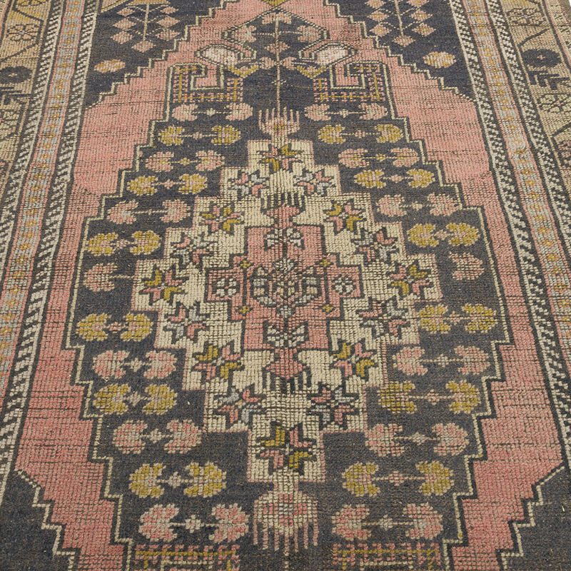 Vintage Turkish Hand-Knotted Rug - 4' 8" x 8' 7" (56" x 103") - K0087852
