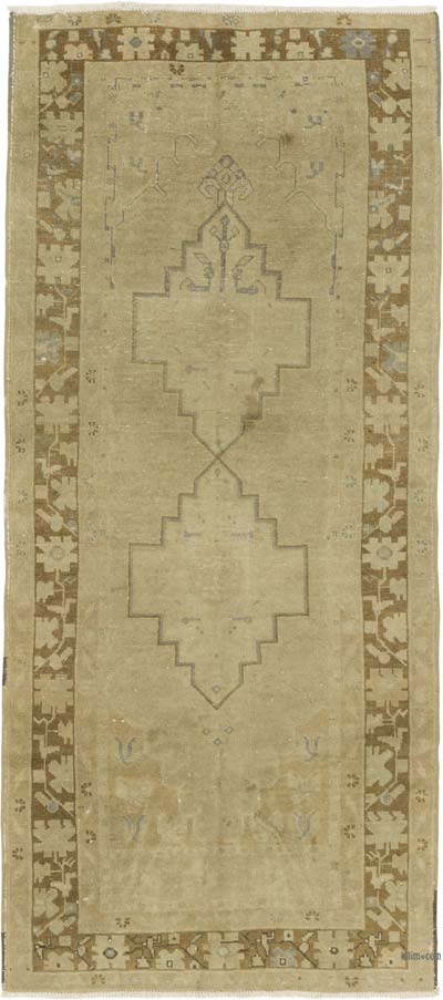 Vintage Turkish Hand-Knotted Rug - 4'  x 8' 11" (48" x 107")