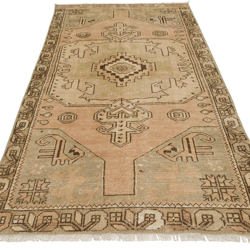 Vintage Turkish Hand-Knotted Rug - 3' 6" x 7' 3" (42" x 87") - K0087855