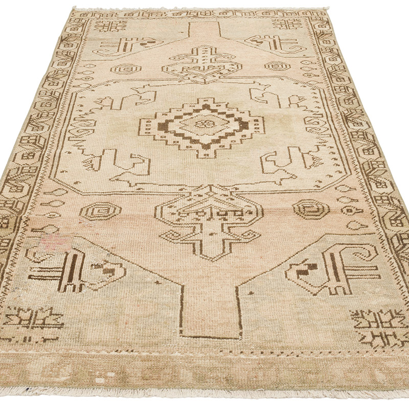 Vintage Turkish Hand-Knotted Rug - 3' 6" x 7' 3" (42" x 87") - K0087855