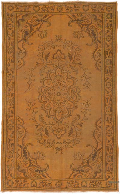Over-dyed Vintage Hand-Knotted Turkish Rug - 6'  x 9' 5" (72" x 113")