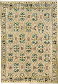 Vintage Turkish Hand-Knotted Rug - 6' 4" x 9' 2" (76" x 110")