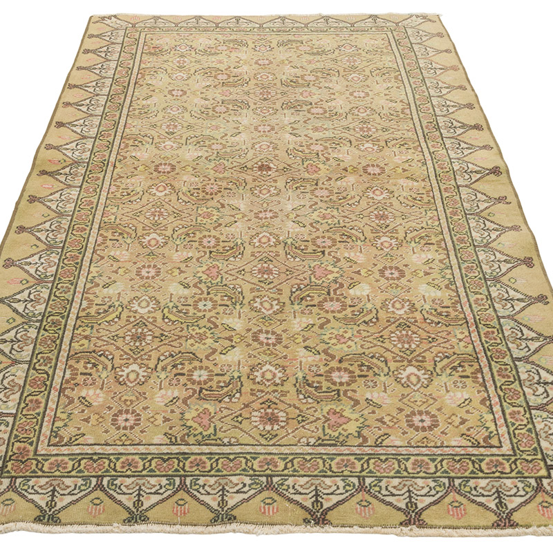 Vintage Turkish Hand-Knotted Rug - 3' 3" x 6' 4" (39" x 76") - K0087863