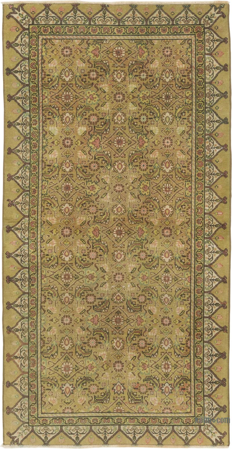 Vintage Turkish Hand-Knotted Rug - 3' 3" x 6' 4" (39" x 76") - K0087863